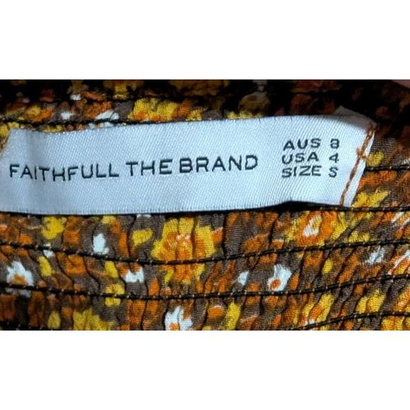 Faithful The Brand Della Jumspuit in Chocolate Nicasia Floral Size 4 G - Picture 12 of 12